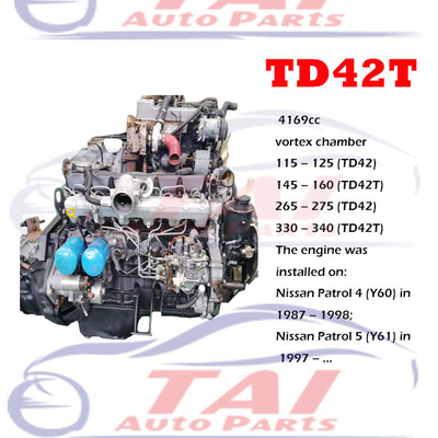 Good price Χρησιμοποιούμενος κινητήρας TD42 TD42T TD42TI 6 κυλίνδρων με τουρμποκινητήρα για τη Nissan σε απευθείας σύνδεση