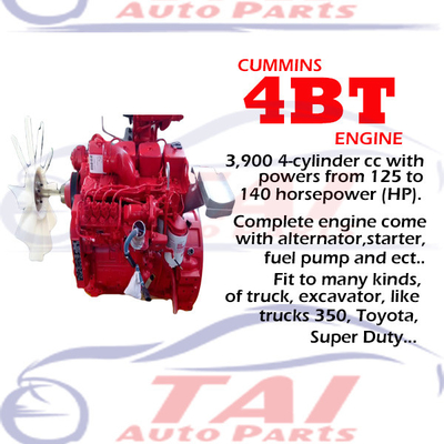 4BT 3.9L πλήρης κινητήρας φορτηγών για μηχανήματα μηχανικής φορτηγών Cummins