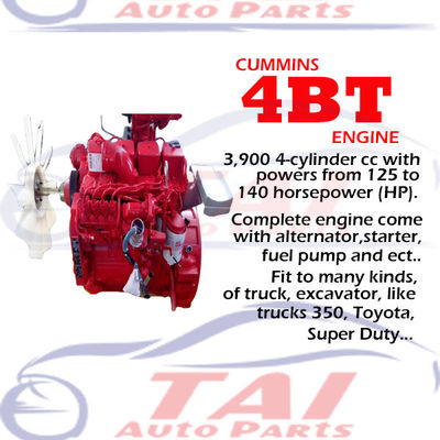 4BT 3.9L πλήρης κινητήρας φορτηγών για μηχανήματα μηχανικής φορτηγών Cummins