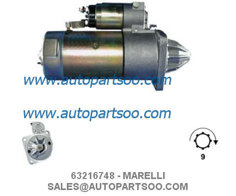 Καλή τιμή 63216748 MT67DB - Μίζα MARELLI 24V 4KW 9T MOTORES DE ARRANQUE σε απευθείας σύνδεση